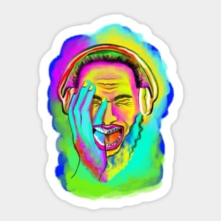 fluorescent music man Sticker